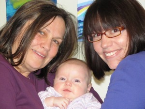 With my mom and Maggie, February 2013